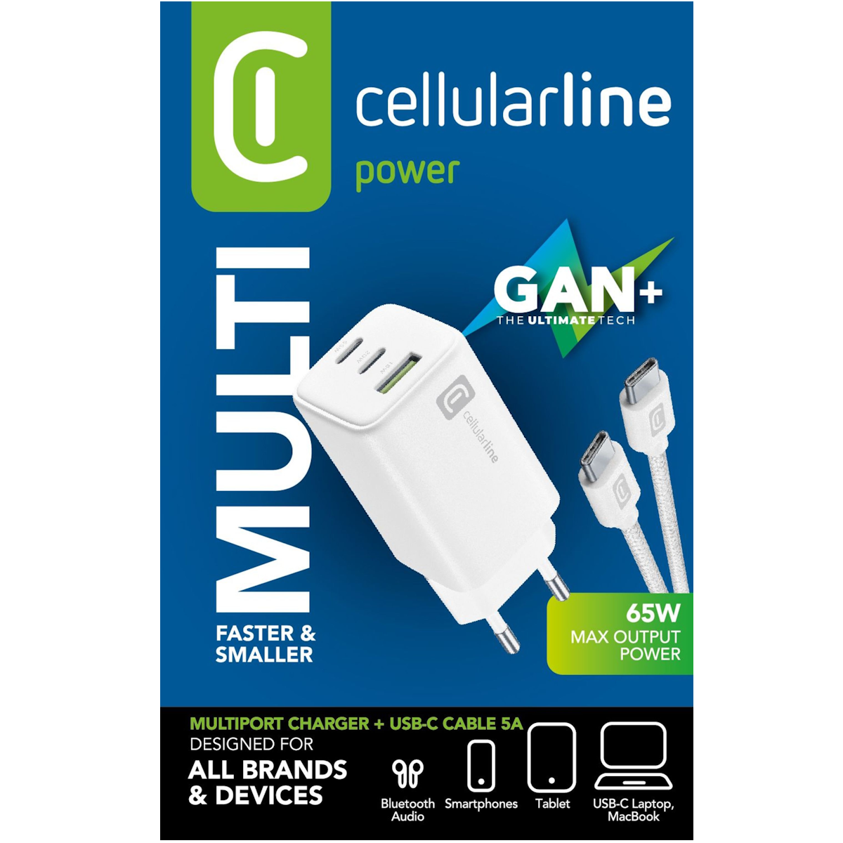CELLULARLINE 65W GAN MULTİPOWER ŞARJ SETİ