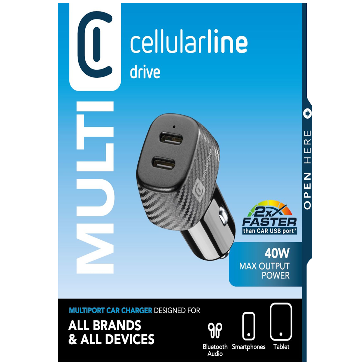CELLULARLINE ARAÇ İÇİ 20W USB-C + 20W PD  ŞARJ CİHAZI